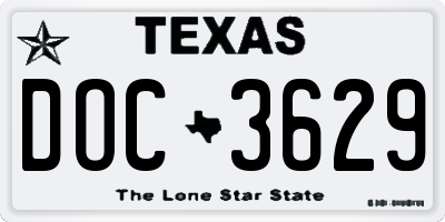 TX license plate DOC3629