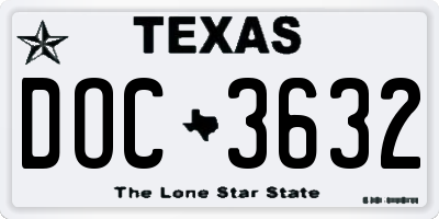 TX license plate DOC3632