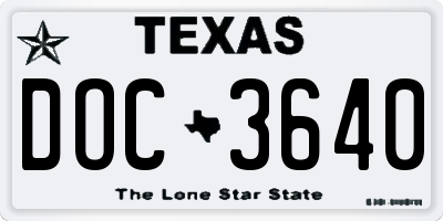 TX license plate DOC3640