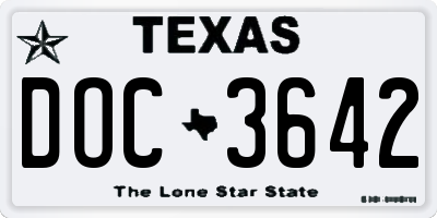 TX license plate DOC3642