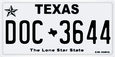 TX license plate DOC3644
