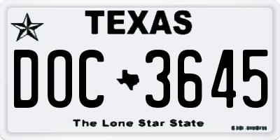 TX license plate DOC3645