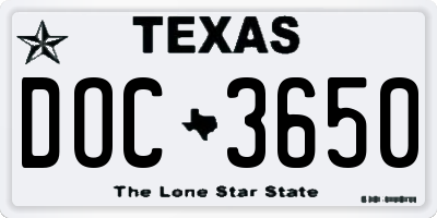 TX license plate DOC3650