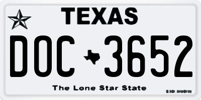 TX license plate DOC3652