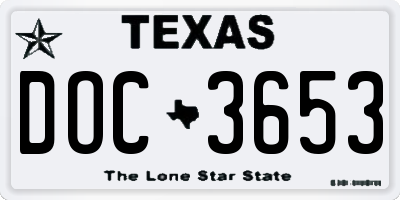 TX license plate DOC3653