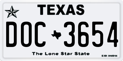 TX license plate DOC3654