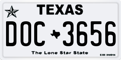 TX license plate DOC3656
