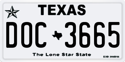 TX license plate DOC3665