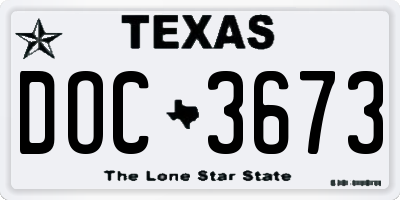 TX license plate DOC3673