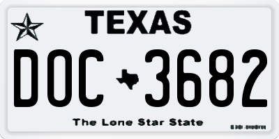 TX license plate DOC3682
