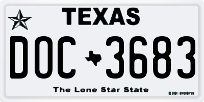 TX license plate DOC3683