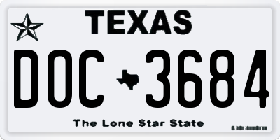 TX license plate DOC3684