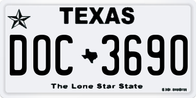 TX license plate DOC3690