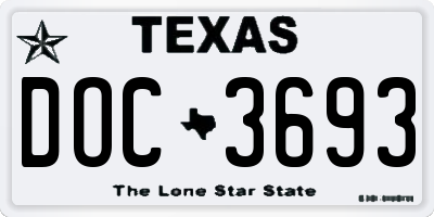 TX license plate DOC3693