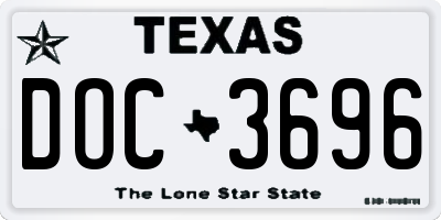 TX license plate DOC3696