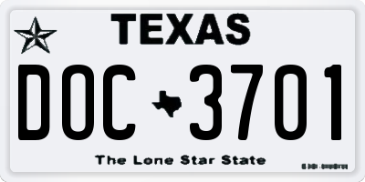 TX license plate DOC3701
