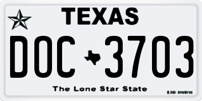 TX license plate DOC3703