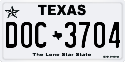 TX license plate DOC3704