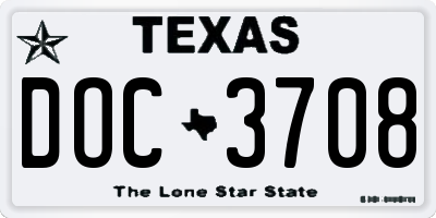 TX license plate DOC3708
