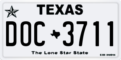 TX license plate DOC3711