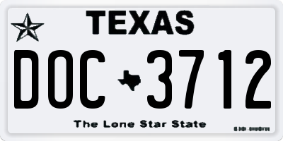 TX license plate DOC3712