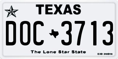 TX license plate DOC3713