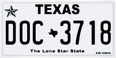 TX license plate DOC3718