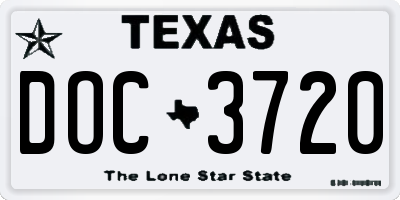 TX license plate DOC3720