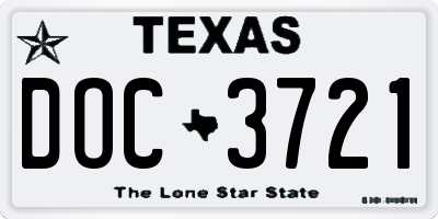 TX license plate DOC3721