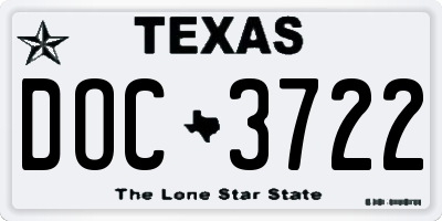 TX license plate DOC3722