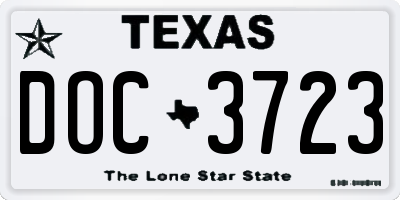 TX license plate DOC3723