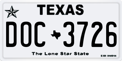 TX license plate DOC3726