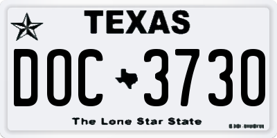 TX license plate DOC3730