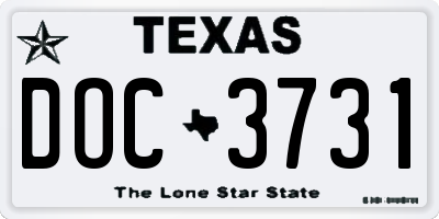 TX license plate DOC3731