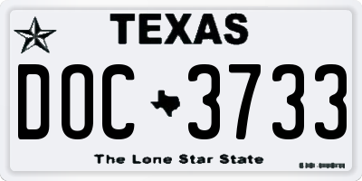 TX license plate DOC3733