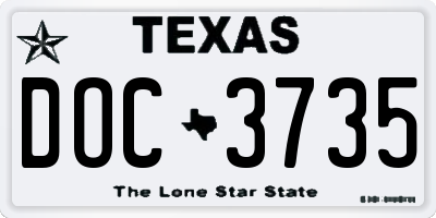 TX license plate DOC3735