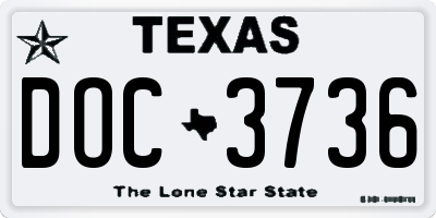 TX license plate DOC3736