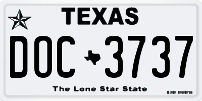 TX license plate DOC3737