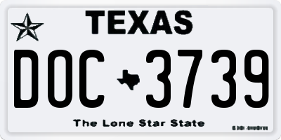TX license plate DOC3739