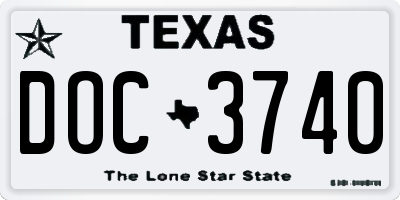 TX license plate DOC3740