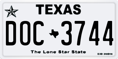 TX license plate DOC3744