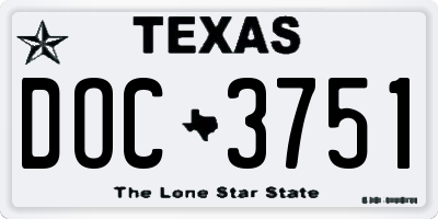 TX license plate DOC3751