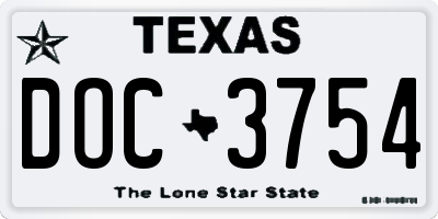 TX license plate DOC3754