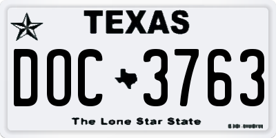 TX license plate DOC3763