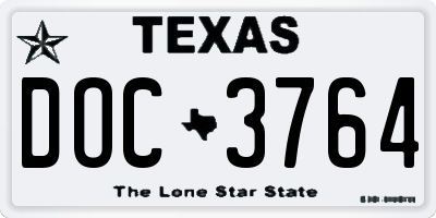 TX license plate DOC3764
