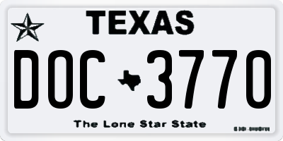 TX license plate DOC3770