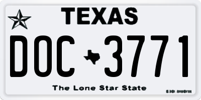 TX license plate DOC3771