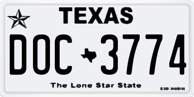 TX license plate DOC3774