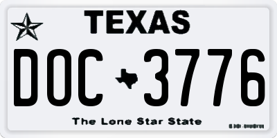 TX license plate DOC3776
