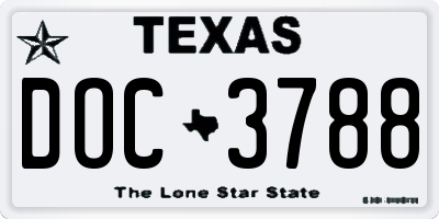 TX license plate DOC3788